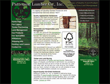 Tablet Screenshot of pattersonlumber.com